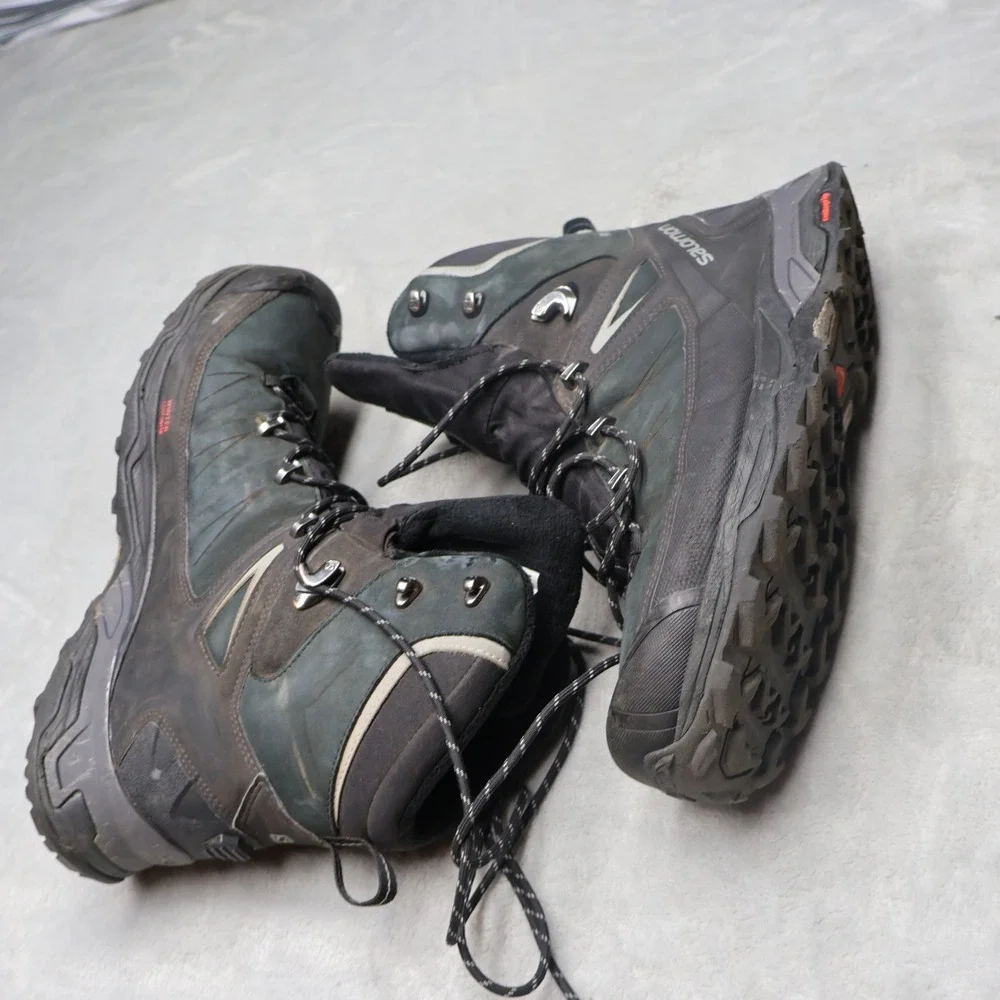 Salomon Mens 10.5 Hiking Boots Black X Ultra Winter CS WP‎ 2 Leather Contagrip